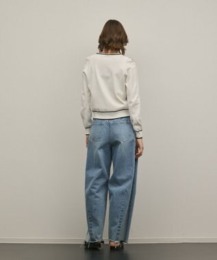 GRACE CONTINENTAL フラワープリントニットカーディガン ホワイト