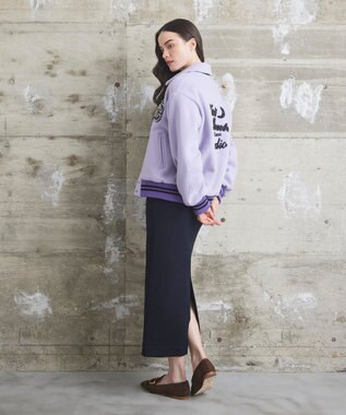 GRACE CONTINENTAL バーシティembジャケット パープル