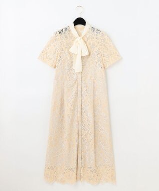 シフォンタイ付レースドレス / GRACE CONTINENTAL | GRACE CONTINENTAL  