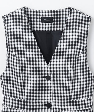 GRACE CONTINENTAL チェックジャンパースカート ブラック