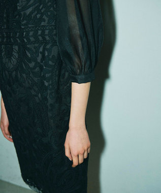 グレースコンチネンタルオーガン刺繍ドレス 新品未使用タグ付き ブラック 36size