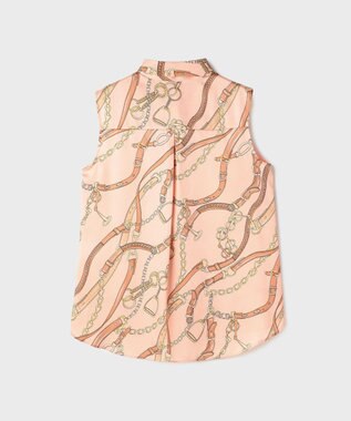 GRACE CONTINENTAL チェーンプリントボウタイブラウス ピンク