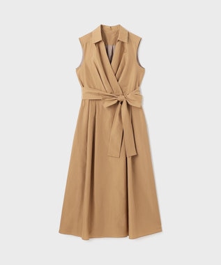 GRACE CONTINENTAL トリアセコットンワンピース キャメル