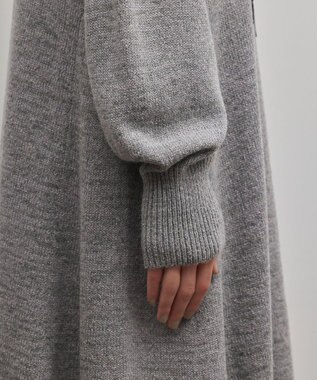 GRACE CONTINENTAL ケミカルレースニットワンピース グレー