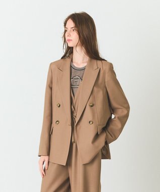 GRACE CONTINENTAL バックペプラムジャケット キャメル