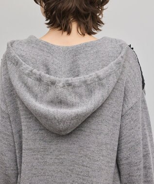 GRACE CONTINENTAL ケミカルレースニットワンピース グレー