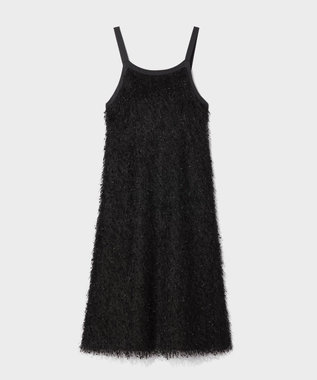 GRACE CONTINENTAL フェザーコンビキャミドレス ブラック