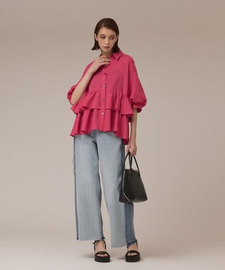 GRACE CONTINENTAL ティアードシャツチュニック ピンク
