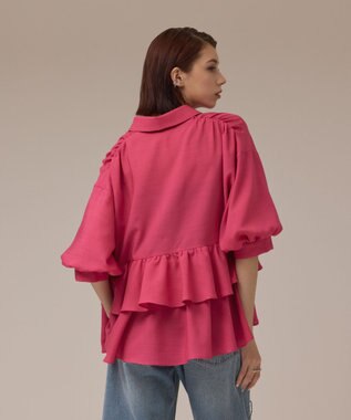 GRACE CONTINENTAL ティアードシャツチュニック ピンク