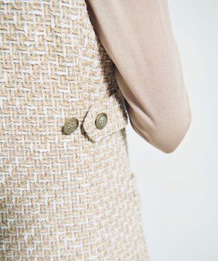 GRACE CONTINENTAL ツイードジレワンピース ベージュ