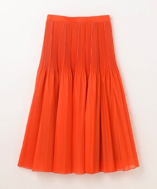 GRACE CONTINENTAL オーガンジープリーツスカート オレンジ