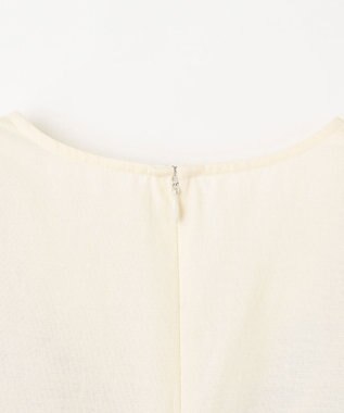 GRACE CONTINENTAL バイカラー刺繍コットンワンピース ホワイト