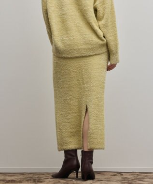 GRACE CONTINENTAL ラメフェザーニットスカート イエロー