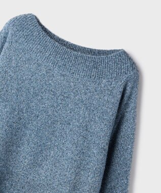 GRACE CONTINENTAL グリッターニットトップ ブルー