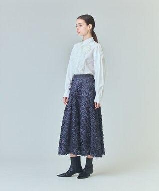 GRACE CONTINENTAL コサージュドレスシャツ ホワイト