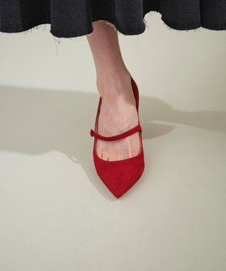 GRACE CONTINENTAL Rupert Sandersonスエードヒール レッド