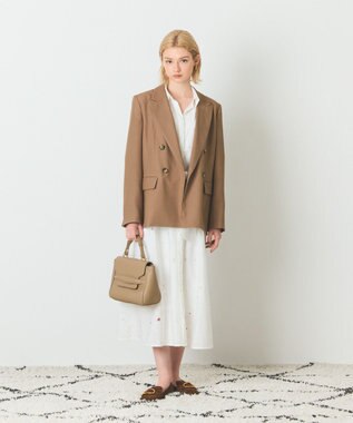 GRACE CONTINENTAL バックペプラムジャケット キャメル