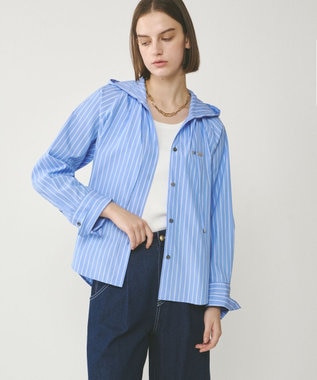 GRACE CONTINENTAL フードカフタントップ ストライプ