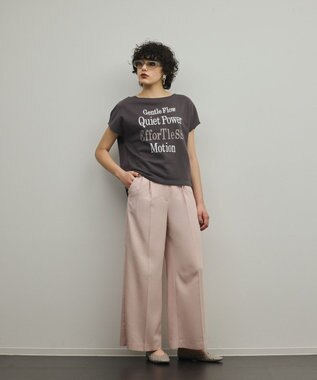 GRACE CONTINENTAL ルーズロゴTシャツ チャコール