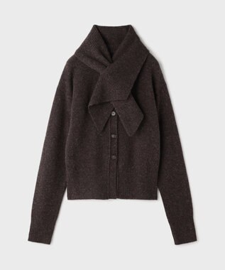 GRACE CONTINENTAL ネップニットカーディガン ブラウン