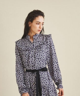 レオパードフリルシャツワンピース Grace Continental Grace Continental グレースコンチネンタル 通販 レオパードフリルシャツワンピース Grace Continental Grace Continental グレースコンチネンタル 通販