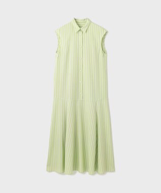 GRACE CONTINENTAL ストライプシャツワンピース グリーン