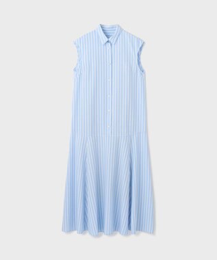 GRACE CONTINENTAL ストライプシャツワンピース ブルー