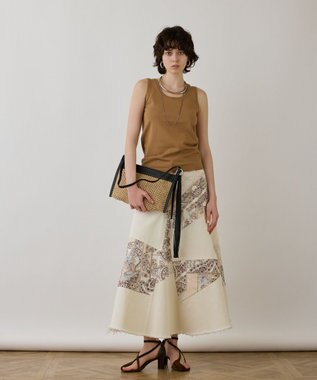 GRACE CONTINENTAL クルーニットトップ キャメル