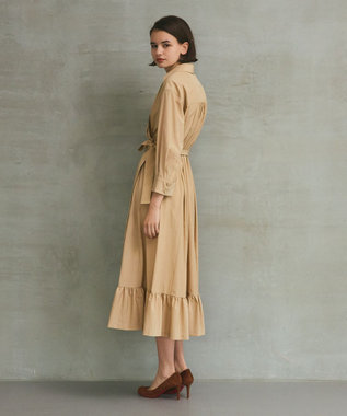 GRACE CONTINENTAL カシュクールシャツワンピース ベージュ