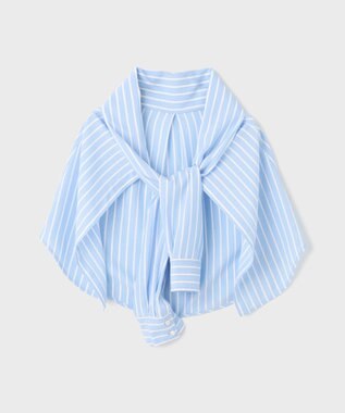 GRACE CONTINENTAL ストライプシャツワンピース ブルー