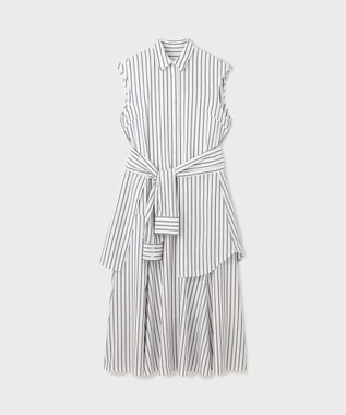 GRACE CONTINENTAL ストライプシャツワンピース ホワイト