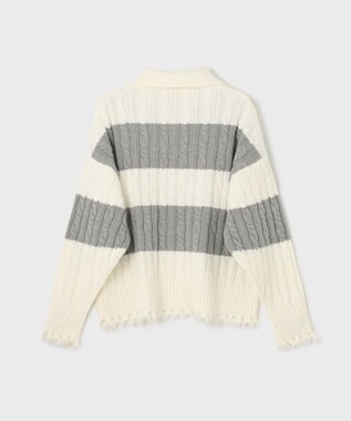 GRACE CONTINENTAL アランポロニットトップ ホワイト