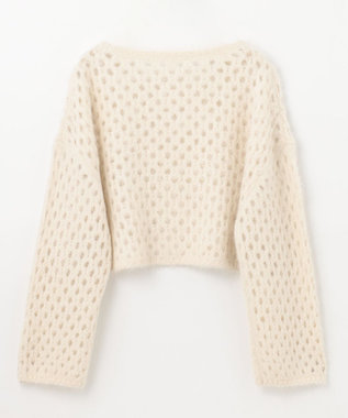 GRACE CONTINENTAL アルパカメッシュニットトップ キナリ