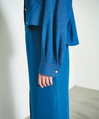 GRACE CONTINENTAL セットデニムワンピース サックス