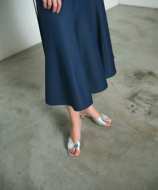 GRACE CONTINENTAL サテンマーメイドスカート ネイビー
