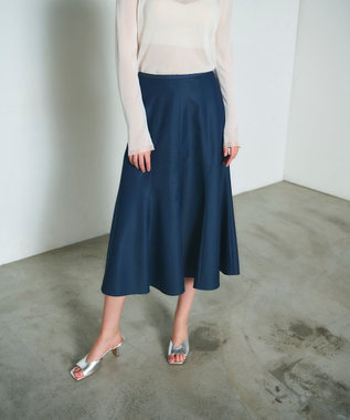 GRACE CONTINENTAL サテンマーメイドスカート ネイビー