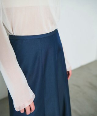 GRACE CONTINENTAL サテンマーメイドスカート ネイビー