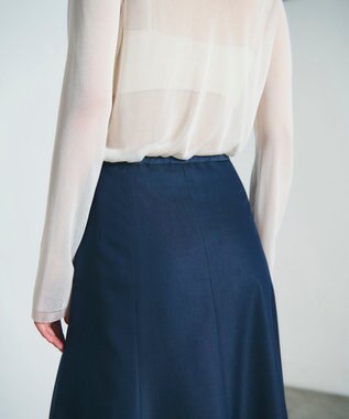 GRACE CONTINENTAL サテンマーメイドスカート ネイビー