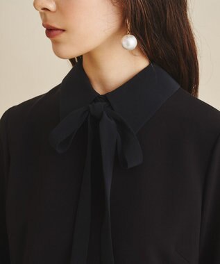 GRACE CONTINENTAL ダブルクロスドレス ブラック