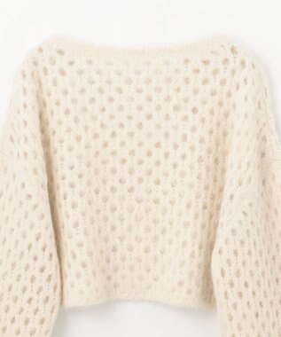 GRACE CONTINENTAL アルパカメッシュニットトップ キナリ