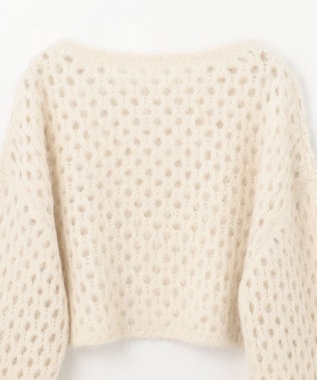 GRACE CONTINENTAL アルパカメッシュニットトップ キナリ