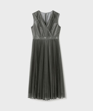 GRACE CONTINENTAL ブライトメッシュワンピース グレー