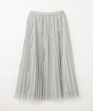 GRACE CONTINENTAL フォイルラインプリーツスカート グレー