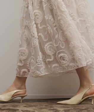 GRACE CONTINENTAL 刺繍チュールスカート キナリ