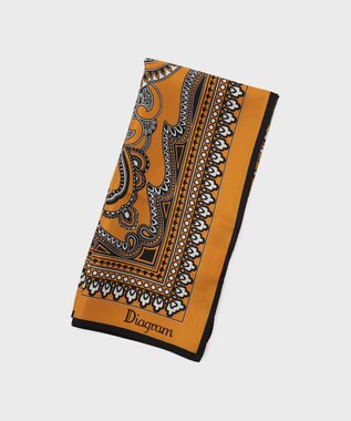 GRACE CONTINENTAL バンダナ柄スカーフ オレンジ