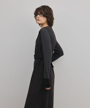 GRACE CONTINENTAL ツイーディジャンパースカート ブラック