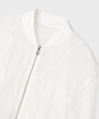 GRACE CONTINENTAL チュールギャザーブルゾン ホワイト
