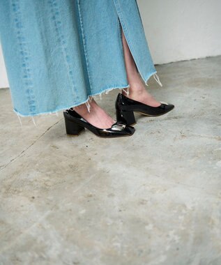 GRACE CONTINENTAL デニムタイトロングスカート サックス