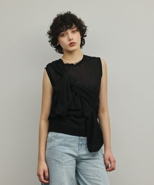 GRACE CONTINENTAL レイヤードニットトップ