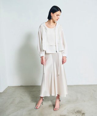 GRACE CONTINENTAL サテンバイアスロングスカート キナリ